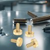 M METERXITY 5-Pack Knurled Thumb Screws, M5x10mm Solid Brass Flat