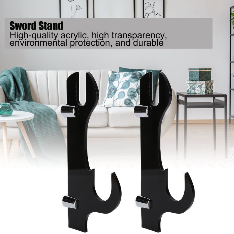 Wall Mounted Sword Stand Storage Rack Acrylic Display Holder Organizer