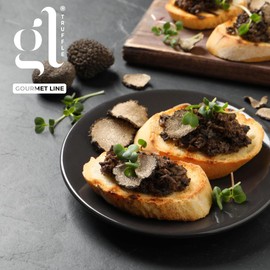 GL Truffle GOURMET LINE Premium Minced Black Truffle Sauce (90 gm) (3.17 oz), Truffle Zest, Salsa Tartufata, Black Truffle Pate Spread, Seasoning, An Indulgent Delight from Italy