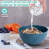 LIANGKEN Unbreakable Cereal Bowls 24Oz Plastic Bowls, Reusable Light Weight