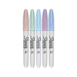 Sharpie Marcadores Permanentes, Colores Místicos, Punta Fina, Surtidos, Edición Especial, 5 Piezas, 2155612