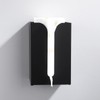 HAOHIZE Tissue Box Holder, Black Aluminum Tissue Dispenser Wall Mounted