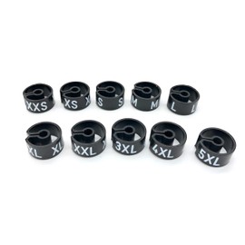 Tex-Clip® Size Rings for Clothes Hangers Set of 250 XXS - 5XL Separator Finder Wardrobe Clothes Rail