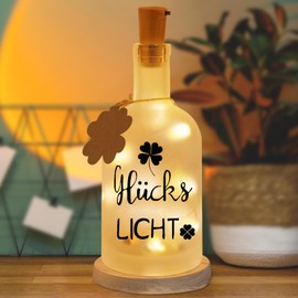 LED Bottle Light with Saying - Lucky Light, Illuminated Bottle, Decorative Bottles with Corks, Best Friend Gifts, Courage Gift for Girlfriend, Birthday Gift for Girlfriend, Women, Sister (A)