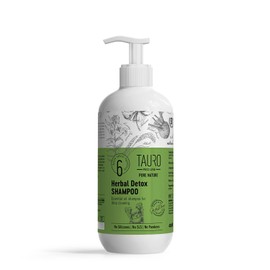 Tauro Pro Line Pure Nature Herbal Detox Deep Cleansing Gentle Formula Pet Shampoo Healthy Skin & Coat Care Grooming for Dogs and Cats with Essential Oils