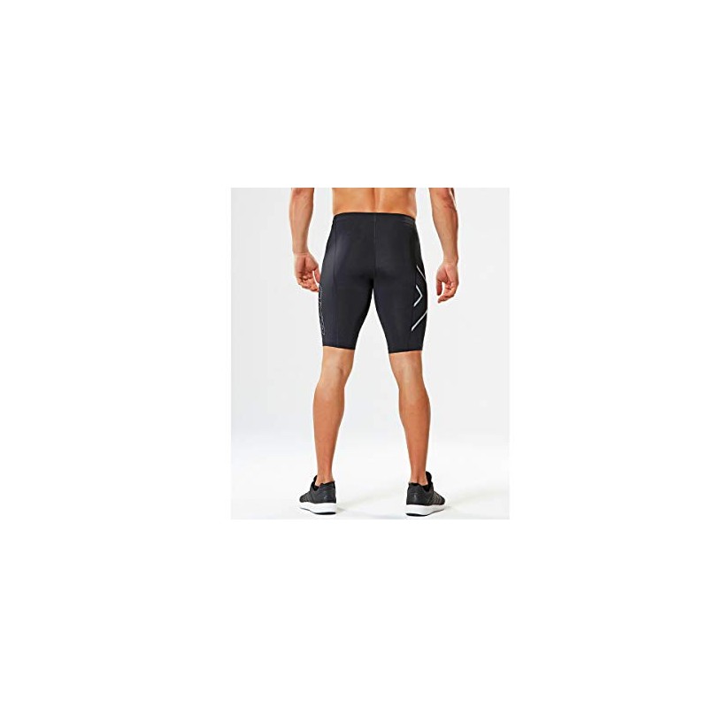 2XU TR2 MA3851b Men's Compression Shorts, BLK/SIL