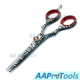 AAProTools Japnese SS Hair Cutting Barber Scissors White Black Zebra 5.5" BTS-214