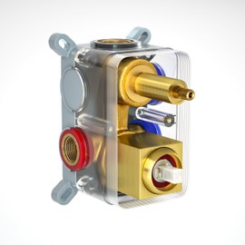 H59 Brass Pressure Shower Valve Body and Cartridge Kit 3 Function Brushed Gold