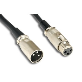 Cablelera XLR Audio Microphone Cable M/F, 6ft Black (ZCWWFPMF-06)