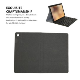 Tablet Protective Case, Adjustable Stand Function Exquisite Texture Fine Stitching Waterproof Tablet Case Scratch Resistant for Iplay50 (Black)