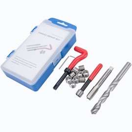 DJYIYEW 5/16-18 in Thread Repair Kit, SAE Helicoil Thread Repair Kit with HSS Drill and Stainless Inserts for All Metals, Composites, Polymers and Other Materials