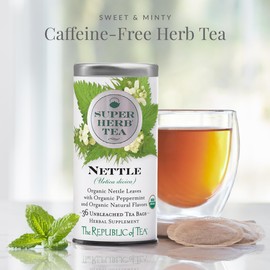 The Republic of Tea — Organic Nettle SuperHerb Tea Tin, 36 Herbal Tea Bags, Naturally Caffeine-Free