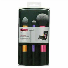 REAL TECHNIQUES by Sam & Nic Travel Essentials 2.0 Makeup Brush Set, 3PC