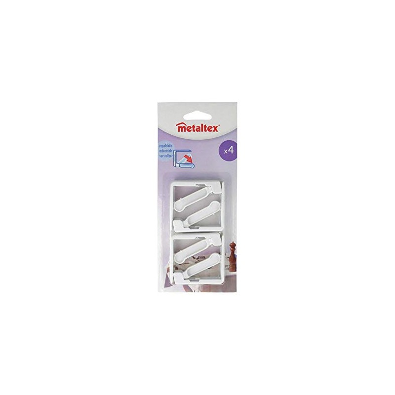 Metaltex 254508 White Plastic Tablecloth Clips x 4