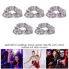 5pcs Light Up Scrunchies - Grey Satin Elastic Hair Scrunchy