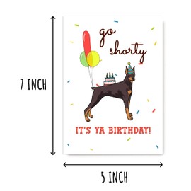 NALSDesigns It's Ya Birthday Card - Doberman Dog Cute Birthday Card - Doberman Happy Bday Card - Greeting Card - Doberman Dog Pet Humor Card