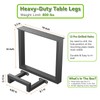 PHWOTAN Upgraded 2 Tier Coffee Table Legs, Square Metal 16
