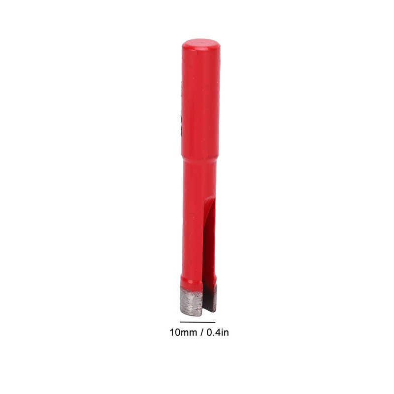 5Pcs Saw Bit Set FlatTooth Diamond Particles Red Coated Drill