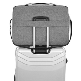 Granori XL Hand Luggage Travel Bag 55 x 40 x 20 cm - Large Lightweight Aeroplane Cabin Luggage Bag for 44 L Suitcases with Max. Dimensions for Many Airlines (e.g. Ryanair), gray, Soft luggage bag