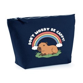 Hippowarehouse Don't Worry be cappy! Printed Make up Cosmetic wash Bag 18x19x9cm