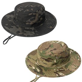 Rosoz Sun Hats for Men Women Boonie Hat UPF 50+ Bucket Hat Wide Brim UV Protection Fishing Hiking Safari Outdoor Hats