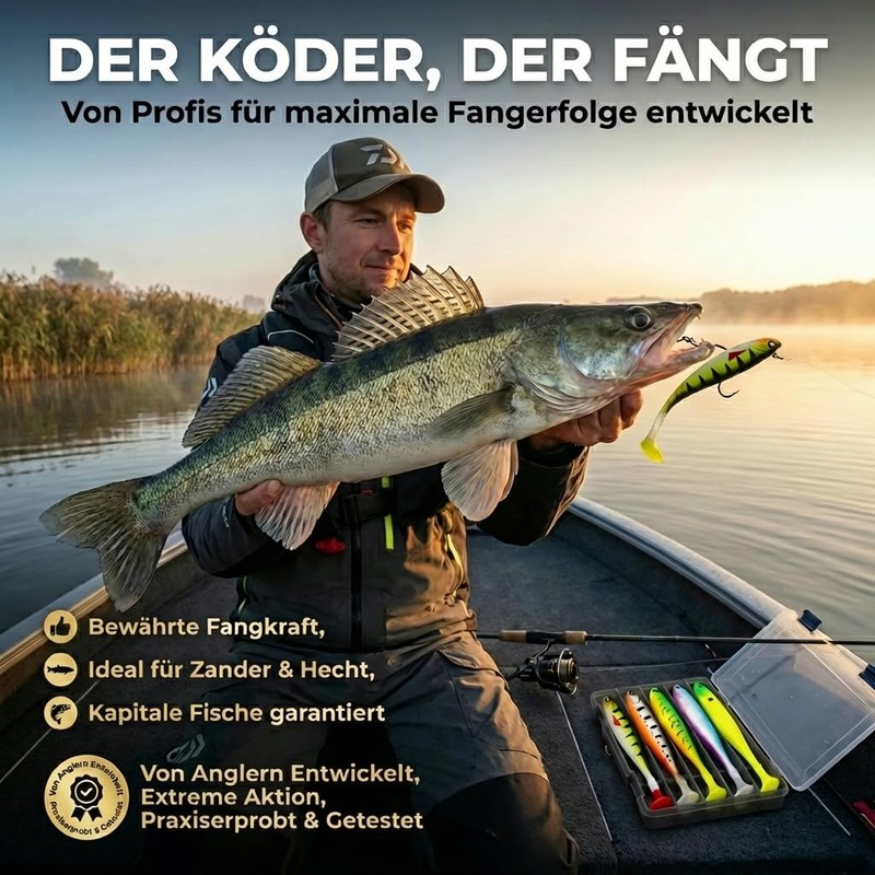 Njord Kalastus Rubber Fish Zander 6 Pieces 12.5 cm 10