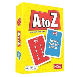Viral Studios A to Z – Fast-Paced Word Game for Families & Game Nights – Race the Timer, Flip Letters & Shout Answers – Fun Card Game for Kids, Teens & Adults, Ages 8+, 2+ Players