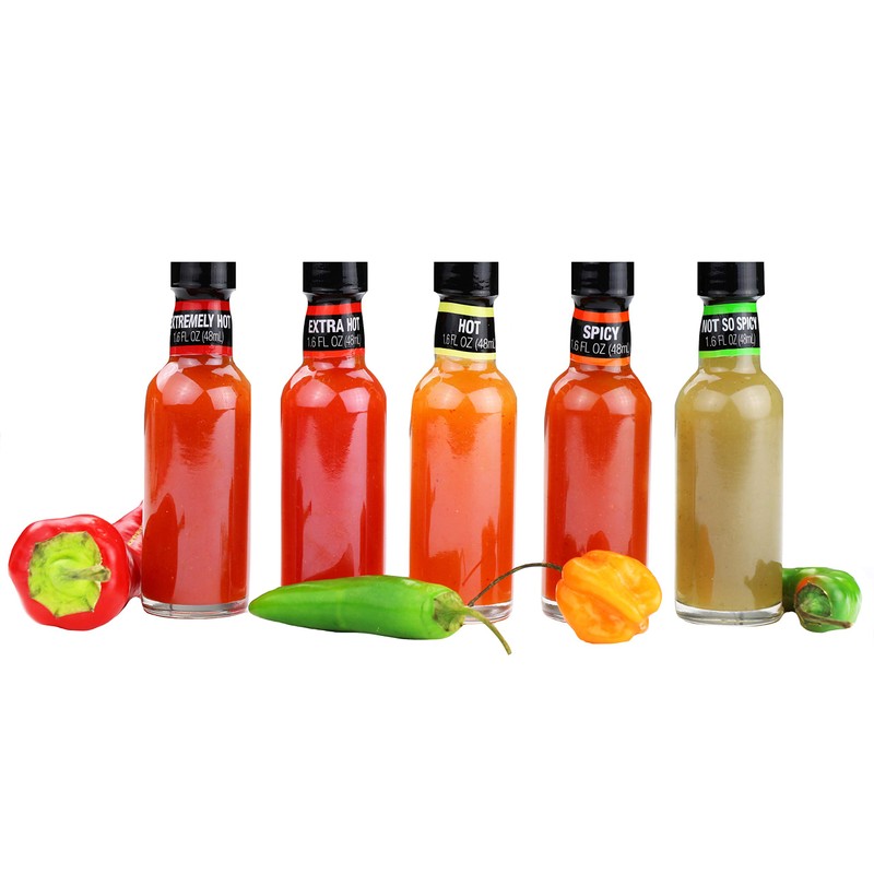Thoughtfully Gifts, Hot Sauces To Go, Home Edition, Set of