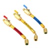 R134A R410A R22 R12 A/C Charging Hoses and Ball Valve