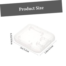 TEHAUX 24pcs Transparent Memory Card Holder Storage Cases Lightweight and Durable Organizers for Cards Protective Box with Lid for Photography Enthusiasts and Travel