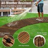 Coperat 6FT Wooden Garden Pathway,Outdoor Roll Out Decorative Curved Walkway,Weather-Resistant