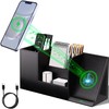 LADSTAG Vegan Leather Desk Organizer with Phone Stand
