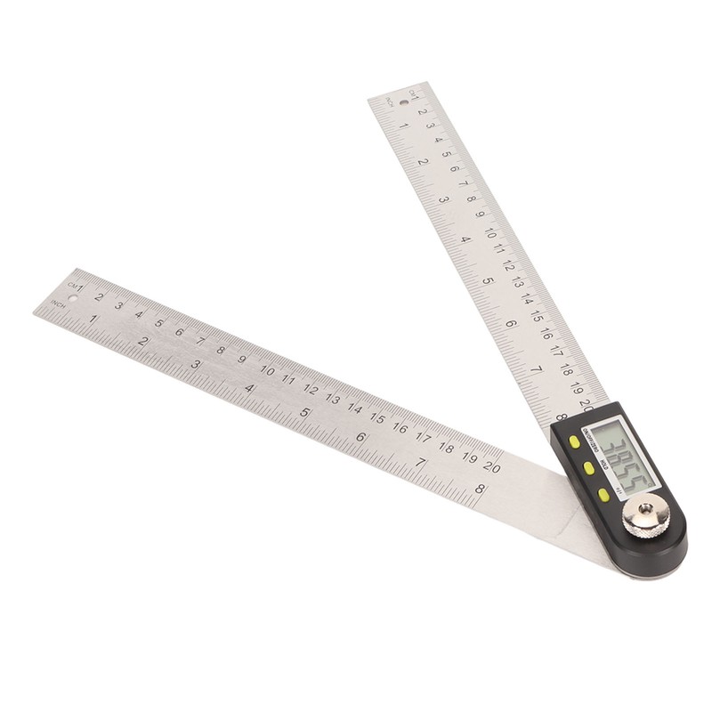 Digital Angle Ruler 200mm 0 to 360 Degree Stainless Steel