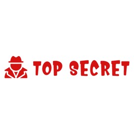 Printtoo Top Secret Self Inking Rubber Stamp Pre-Inked Office Stamp- Home Office Business Stationery, Red- 42 x 9 mm