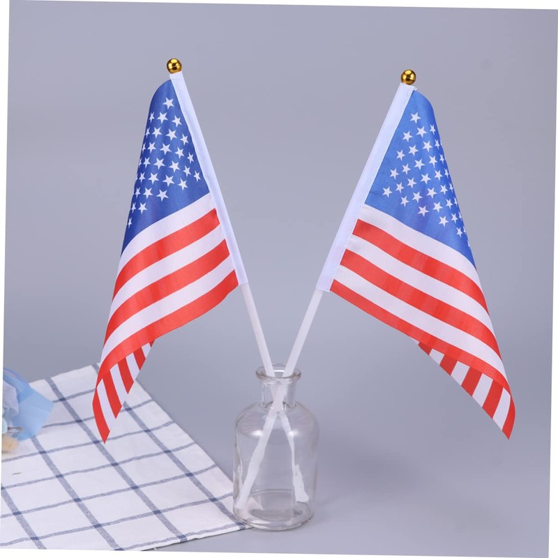 Operitacx USA Flags on Stick 50 Pack of Mini American