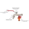 Double Duo Outlet Garden Tap Ball Valve Faucet Red Handle