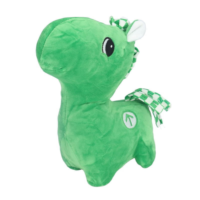 Plush Green Horse Toy Portable Mini Soft Comfortable Cute Fun