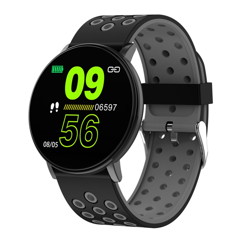 W8S Ultra Thin Round Screen TPU Strap Heart Rate Blood