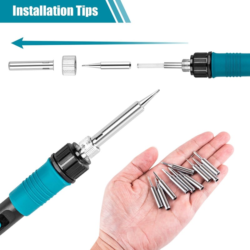 Dzxin Soldering Iron Tips, 10 Pcs 900M Soldering Iron Tips