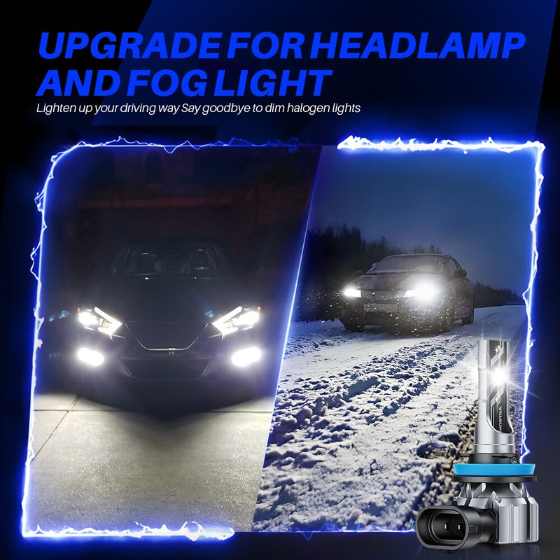 AUTOONE H11 LED Headlight Kit Low Beam Bulbs Super Bright