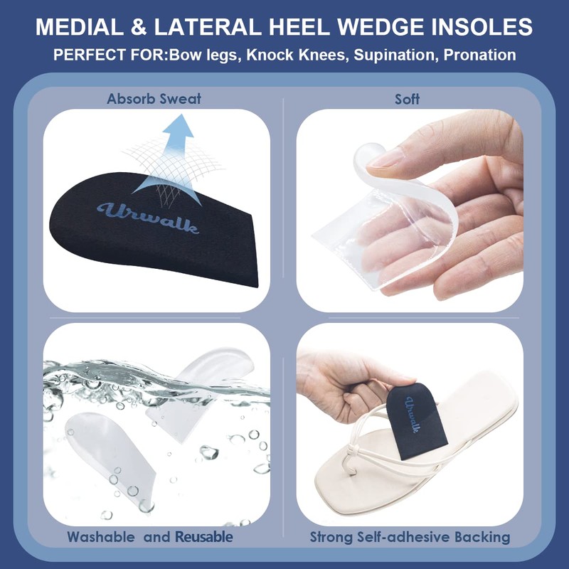 Urwalk - Almohadillas protectoras para el talón para hombres y