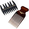 BABLO POMADE Afro Comb, Mesh Comb, Black Set, Men's Comb,