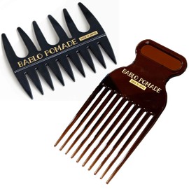 BABLO POMADE Afro Comb, Mesh Comb, Black Set, Men's Comb, Perm, Pomade Comb, Coarse, Barber, Perm Comb