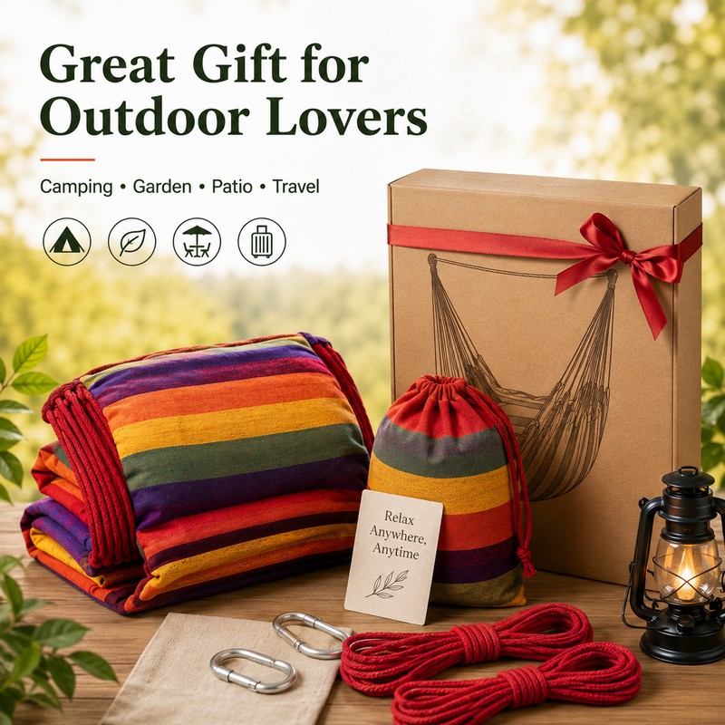 Portable Hanging Hammock Chair for Relaxation – Cotton Rope Swing