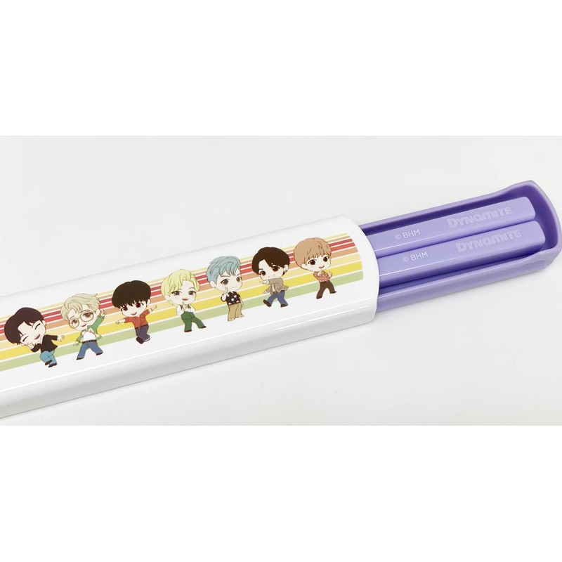 OSK BTS TinyTAN Pull Lid Chopsticks Case Set, Made in