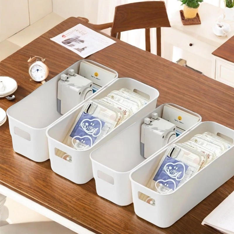 Pack of 10 Storage Boxes, Storage Boxes, Storage Baskets, Plastic,