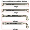 Flexible Hose Nut x Nut Stainless Steel Reinforced Hose Connection