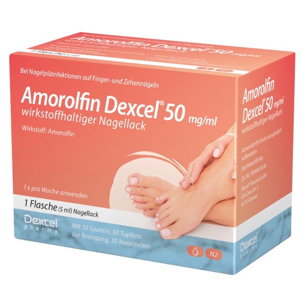 Dexcel Amorolfin Dexcel 50 mg/ml Lösung bei Nagelpilzinfektionen, 5.0 ml Wirkstoffhaltiger Nagellack