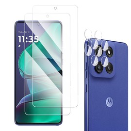QWFORQW [2+2 Pack Compatible with Motorola Moto G Stylus 5G (2025) Screen Protector + Camera Lens Protector Tempered Glass, 9H HD for Moto G Stylus 5G (2025) Tempered Glass Film