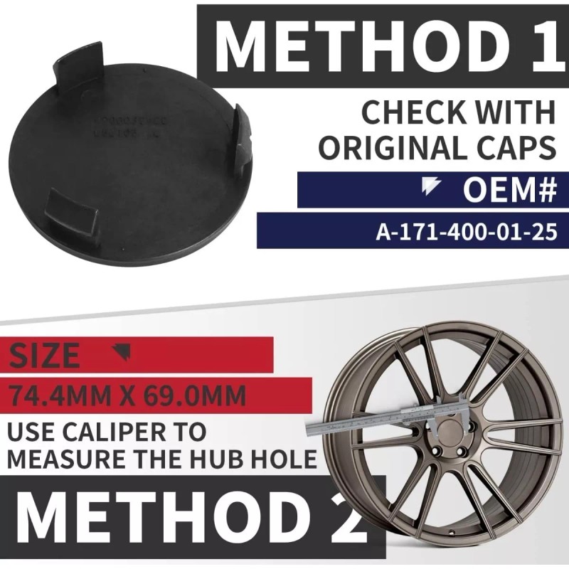 Kitspro 4 Tapas Centro Rin Mercedez Benz 2.9 74mm